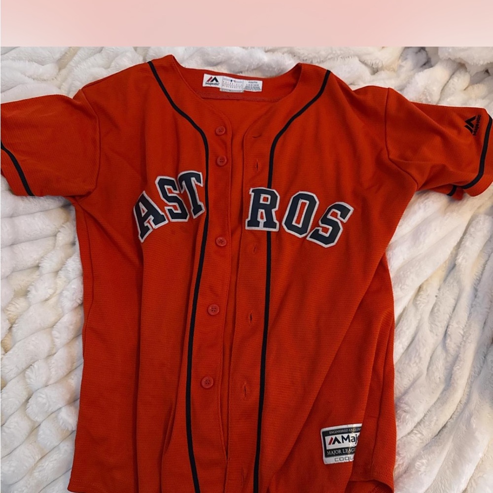 Majestic Orange Astros Jersey for Women
